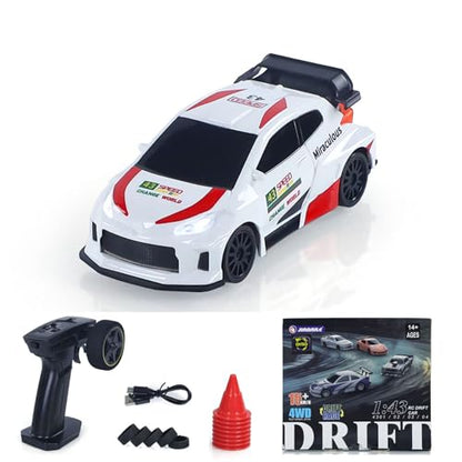 TOUCAN RC HOBBY 1/43 RC Drift Car High Speed 4WD Racing Vehicles 2.4GHz RTR Mini Car Model Radio Battery Lights Gyroscope for Ages 14+ - color: 4308gyro