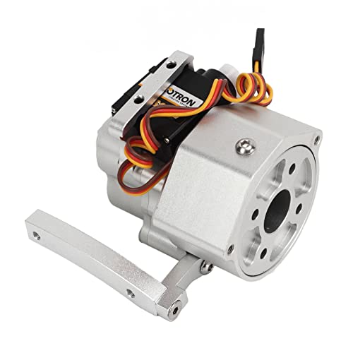 plplaaoo RC Gear Box Transfer Case Aluminum Alloy Anodize Accurate RC Gear Box Kit with Shaft for SCX10 1/10 313mm Wheelbase (Silver) - color: Silver