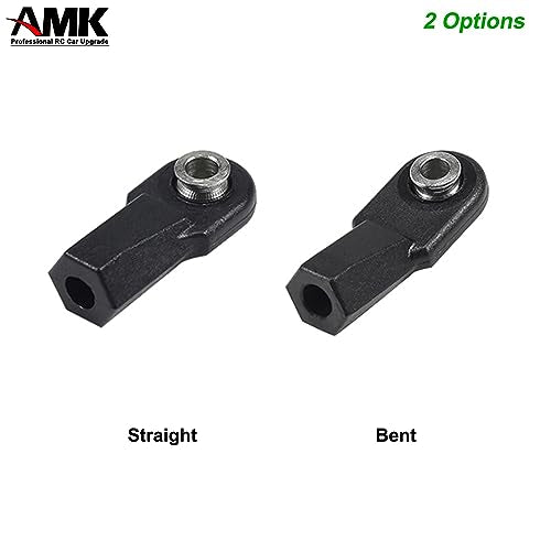 AMK SCX10 M4 RC Link Rod Ends 4mm Tie Rods Joints with 7mm Pivot Ball 1/8 1/10 Crawler Universal Building Kit for TRX6 D90 TF2 CC01 Gen7 Gen8 TRX4 Upgrades (20Pcs Straight) - color: 20pcs Straight