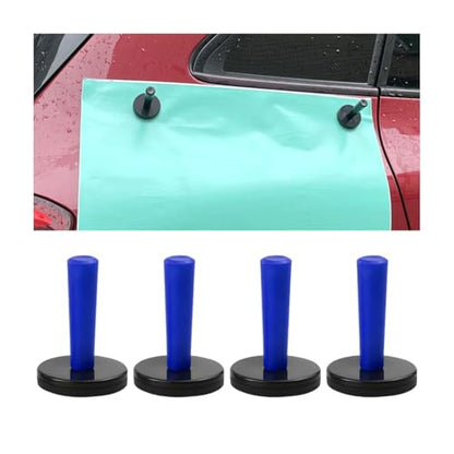 Zpana Car Wrap Magnet Holder, 4PCS Vehicle Window Tint Gripper for Sign Vinyl, Automotive Wrapping Crafts Sign Making Film Fix Aid Tool Set Accessories, Universal for SUV, Sedan, Truck (Blue) - color: Blue