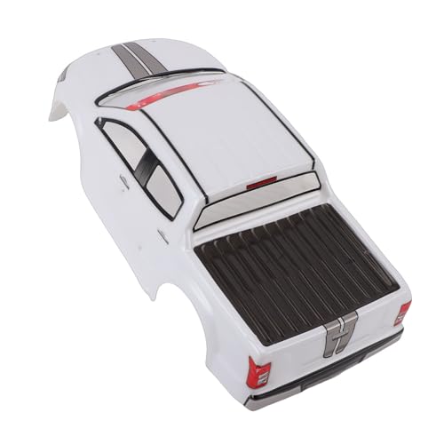 Drfeify 1/10 RC Car Shell, PVC Remote Control Truck Body Shell Cover Spare Part for 26cm Wheelbase (White) - color: White