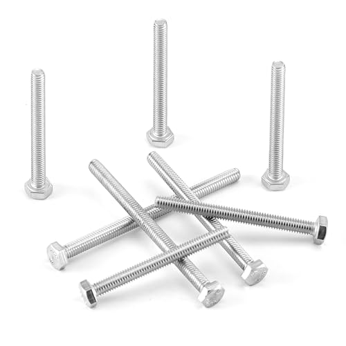 M4 x 40mm 45mm 50mm 55mm 60mm Heavy Duty Hexagon Bolts Hex Head Screws, 304 Stainless Steel, Metric Machine Fully Threaded, Bright Finish, Assortment Kit 40PCS - size: M4 x 40/45/50/55/60mm (40PCS)