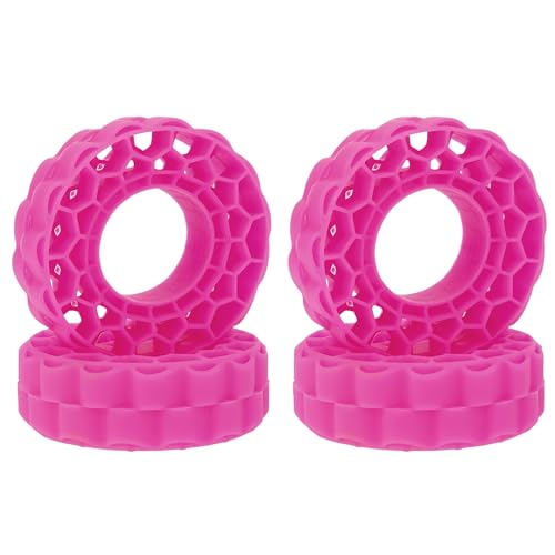 MEUS RACING Super Soft Silicone Rubber Inserts for 62-66mm 1.0" Tires(Rose Red) - color: Super soft