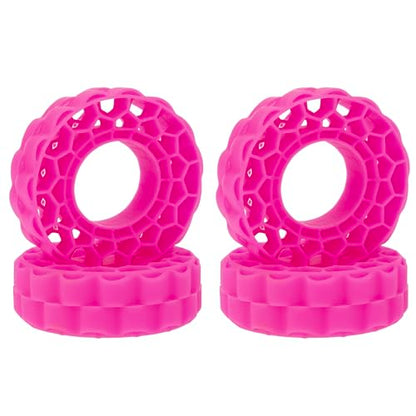 MEUS RACING Super Soft Silicone Rubber Inserts for 62-66mm 1.0" Tires(Rose Red) - color: Super soft