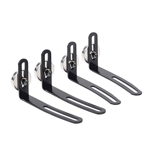 Goolsky 4PCS RC Car Shell Body Mount Metal L-Bracket with Magnet for Traxxas Redcat Axial SCX10 90046 D90 1/10 RC Crawler Car