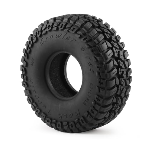4PCS Soft Rubber Tires for RC 1:10 On Road Car 1.9" Crawler Tires with Foam for Axial SCX10 90047 SCX10 III AXI03007 Redcat Gen8 TRX-4 Tyre
