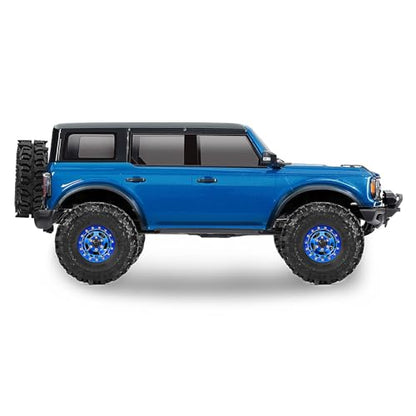 1.9" Alloy Wheels + Rubber Tires 4-Pack, Compatible with TRX4, SCX10, SCX10 III, 90046, D90 and Other Popular RC Crawler Models (blue) - color: blue