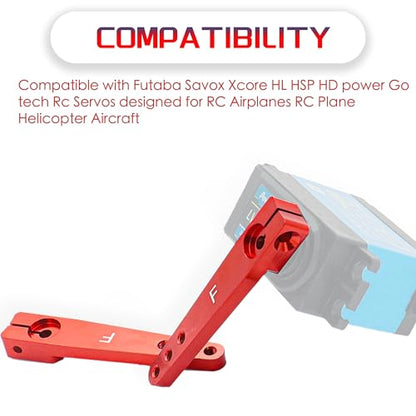 Aluminum 25T Long Steering Servo Arms for Futaba Servo Motors | 1.75inch 25T Servo Arm Horn for RC Airplane Plane Car,Compatible with Futaba Hitec Savox Power HD Servo Motors,CNC Machining