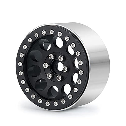 Benedict Harry 2.2" Beadlock Wheels Rim 35mm for 1/10 RC Axial SCX10 Wraith 90048 90018 RR10 TRX4 Crawler car (Black) - color: Black