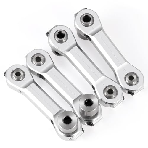 4Pcs Aluminum Anti-Roll Sway Bar Suspension Arm Linkage，Silver | Upgrade Parts, For 1/5 Losi DBXL 2.0 RC Car - color: Silver