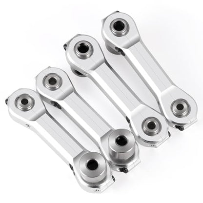 4Pcs Aluminum Anti-Roll Sway Bar Suspension Arm Linkage，Silver | Upgrade Parts, For 1/5 Losi DBXL 2.0 RC Car - color: Silver