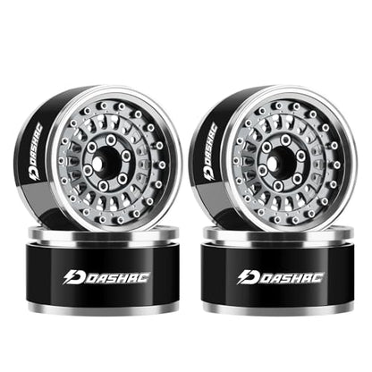 RC 1.9" Beadlock Wheels with Adjustable Offset for TRX4 SCX10 - color: Space Grey