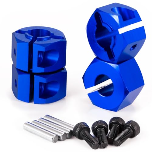 Wheel Hex Hub 12mm for Tra-xxas 1:16 Mini Maxx 4WD XRT VXL-3S Monster | Truck Upgrades Blue Aluminum 7075 Alloy Adapters - color: Blue