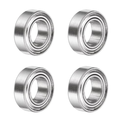 uxcell 4Pcs SMR95ZZ Deep Groove Ball Bearings, 5x9x3mm 440C Stainless Steel Double Shielded Bearings, ABEC 5 - size: 5x9x3mm