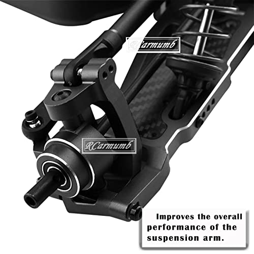 Upgrades Part for 1/8 Sledge 4WD, Alloy Caster Block & Steering Blocks & Rear Stub Axle Carriers Hops up for Sledge 4WD Monster Truck #95076-4,Replace #9537,#9532,#9552,Black - color: Black - 6pcs