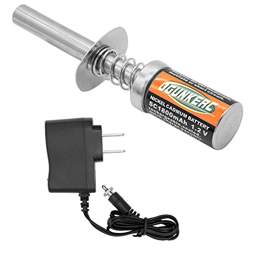 OGRC RC 1/8 1/10 Nitro Engine Nitro Glow Plug Igniter Starter Tools | RC Igniter Starter with Battery Charger for HSP Redcat RC Buggy Truck Models