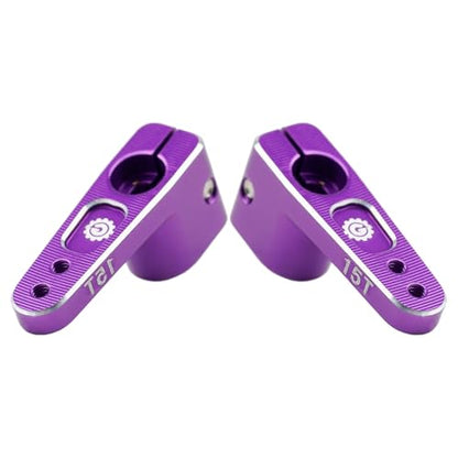 2PCS 15T SCX24 Servo Horn for EMAX ES08MA Suitable for Axial SCX24 AX24 90081 Etc 1/24 RC Crawler Car Upgrades (Purple) - color: Purple