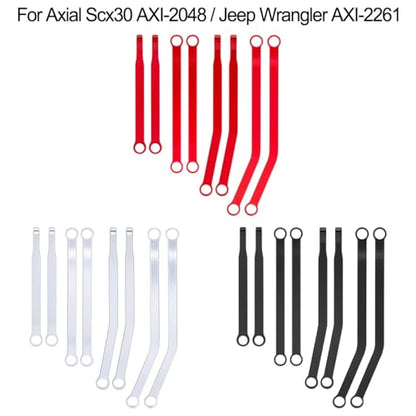 Aluminum High Clearance Chassis Links for 1/30 Axial SCX30 RC Crawler Car Upgrade Parts (Silver) - color: Silver