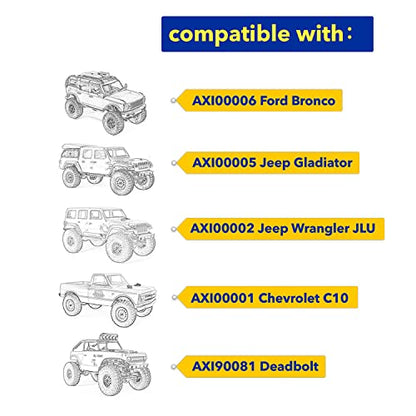Brass Diff Cover Front&Rear for AXIAL SCX24 Deadbolt C10 Gladiator Brocon Upgrades 1/24 RC Crawler Car