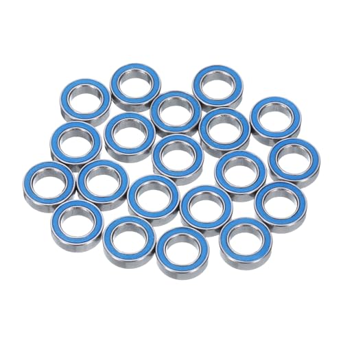 uxcell 20pcs MR106-2RS Miniature Deep Groove Ball Bearings 6x10x3mm Double Sealed Bearings (Blue) for Electric Motor, Home Appliances, Machinery, P6 (ABEC 3) - color: Blue, size: MR106-2RS