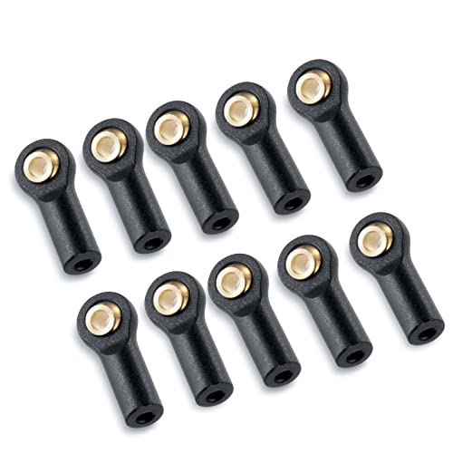 10PCS M2 Plastic Tie Rod End Ball Joint Link Ball Head Holder for 1/10 Axial SCX10 90046 90047 TRX4 RC Crawler Car (#A) - color: #a