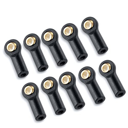 10PCS M2 Plastic Tie Rod End Ball Joint Link Ball Head Holder for 1/10 Axial SCX10 90046 90047 TRX4 RC Crawler Car (#A) - color: #a