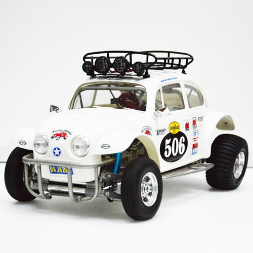 RC Car Metal Roof Luggage Rack with LED Lights for Tamiya Sand Scorcher Monster Beetle 1/10 Crawler Car Upgrade Parts