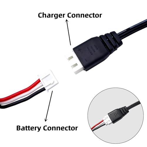 7.4V Battery Charger with XH-3P Plug for SCX24 Truck RC Car, Rock Crawler, Orbee Gun, Gel Blaster, Splatter Ball Gun USB Charger Cable (2 Pack)