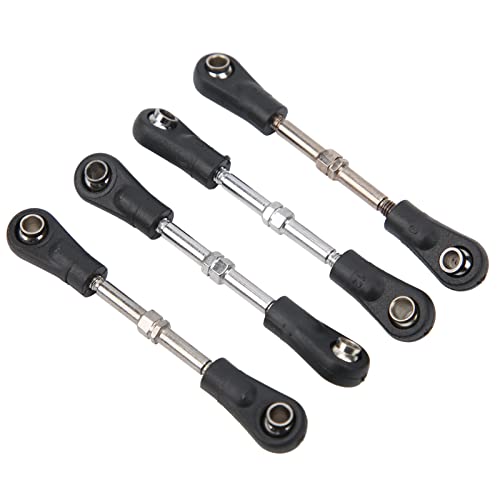 RC Steering Tie Rod Linkage 4pcs Set | Adjustable 2.4-2.8in for 1/10 Off - Road Vehicle | Metal & Plastic Replacement Parts/Crawler Upgrades / M3 Hex Screw Compatible