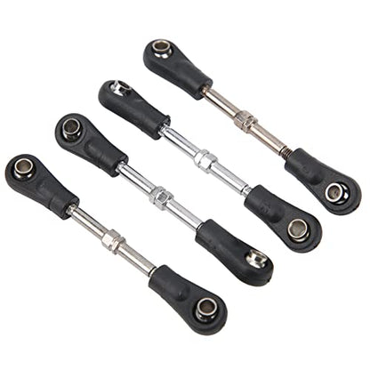 RC Steering Tie Rod Linkage 4pcs Set | Adjustable 2.4-2.8in for 1/10 Off - Road Vehicle | Metal & Plastic Replacement Parts/Crawler Upgrades / M3 Hex Screw Compatible