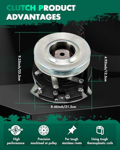 SCITOO Electric PTO Clutch 917-04622 Electric PTO Lawn Mower Clutch | for Troy Bilt |for Sears Craftsman |for Cub Cadet |for Bolens |for MTD |for Ogura |for Stens |for Warner - style: GT1A-MT09