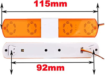 RC Car Alarming Light,WONFAST Multi-Function LED Police Night Light Bar Flash Lamp Compatible with 1/8 1/10 1/12 RC Model Car for HSP TRX4 Tamiya CC01 Axial SCX10(115mm-Yellow) - color: 115mm-Yellow