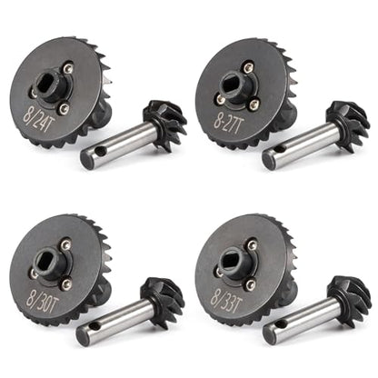 Overdrive Underdrive Helical Axle Gear Set 24/8T 27/8T 30/8T 33/8T for Axial SCX10 AR44 AR45 Capra Axle VS4-10 F9 Phoenix F10 (30T 8T) - color: 30t 8t