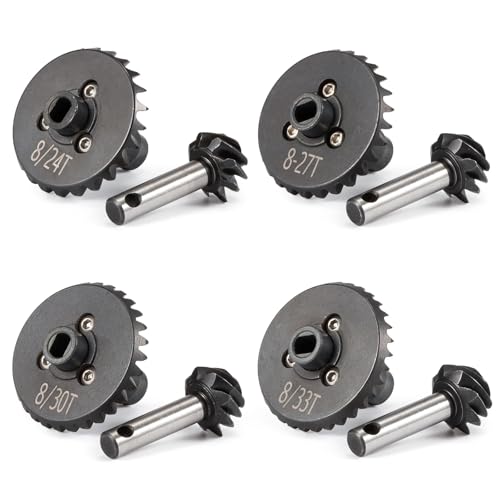 Overdrive Underdrive Helical Axle Gear Set 24/8T 27/8T 30/8T 33/8T for Axial SCX10 AR44 AR45 Capra Axle VS4-10 F9 Phoenix F10 (33T 8T) - color: 33t 8t