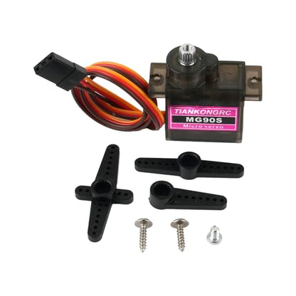 MG90S Micro Servo Kit Full Metal Gear with Mechanical 90° Limit, Coreless Motor 2kg·cm Torque for RC Car Robot Helicopter Arduino (Pack of 4) - style: 4PCS MG90S - 180 Degree