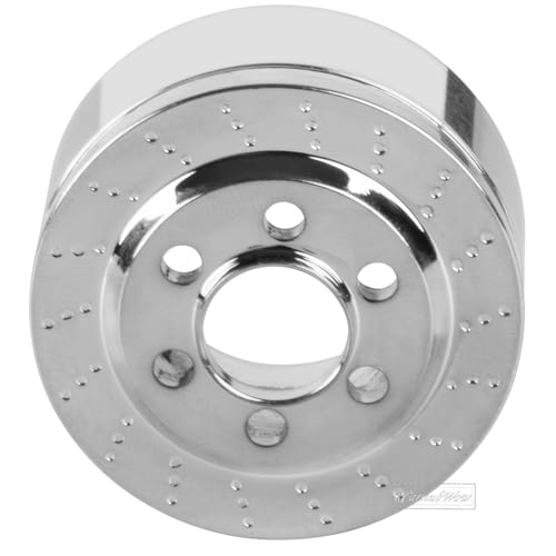 RC Stainless Steel Heavy Duty Wheel Weights 100g Counterweight Upgrades Part for 1/10 RC Crawler SCX10 1.9" 2.0" Beadlock Wheels Balance Weights,4pcs
