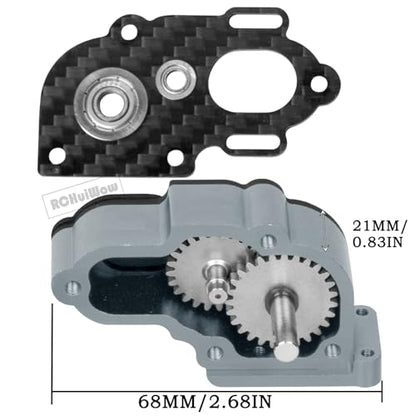 LCG Center Gearbox Transmission Box Upgrades Part for SCX10 SCX10 II 90046 90047 1/10 RC Crawler Car,Aluminum Middle Transmimssion Gearbox,Titanium - color: Titanium(1pc)