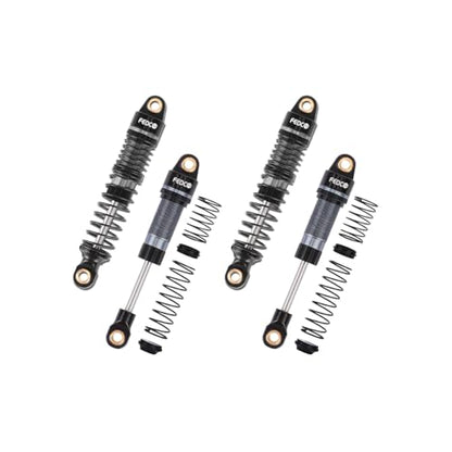 DSS18 TRX4M Shocks 59MM Oil-Filled Shock Absorber CNC Long Threaded Oil Damper For TRX4MT TRX4M Upgrades 1/18 RC Crawler,Dual Spring Suppresses Minor Vibrations and Absorbs Major Impacts - style: 59mm black