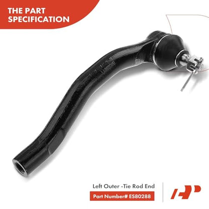 A-Premium 6Pcs Front Suspension Kit, Upper Control Arm | Inner Outer Tie Rod End, Fit for Honda Accord 2003-2007, Acura TSX 2004-2008 , Fix Clunking Noise & Vibration