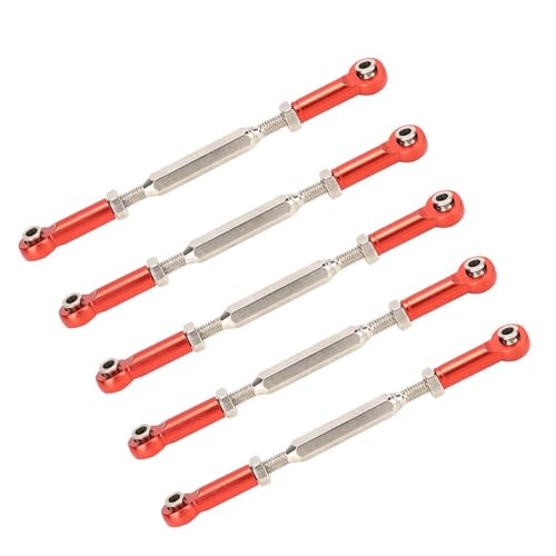 RC Push Rod, Adjustable Aluminum Alloy 6Pcs Set Turnbuckle Linkage 88mm for RC Enthusiasts Racers and 1/10 Scale Models Racing Hobbies