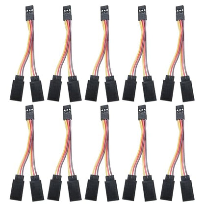 10pcs Servo Y Splitter Cable, JR Futaba 1 Male to 2 Female | RC Harness，RC extension wire for car, airplane, helicopter, drone and boat model servo wiring - style: 10PCS 1 to 2