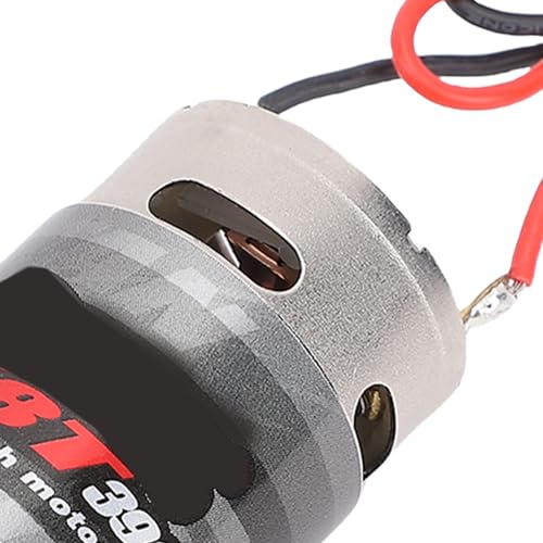 VINGVO 390 Brushed Motor, 28T High Speed RC Motor with Blue Heatsink, Universal Direct Solder Tabs for 1:10 1:12 :14 :16 :24 RC Crawler Cars