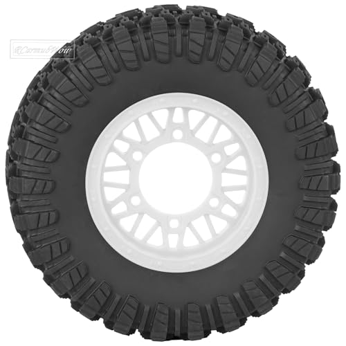 RC Wheels and Tires Truck Tires Short Course Tires for 1/10 Scale Car Arrm a Senton,Slash 2WD 4×4,Axia1,Rc 4wd,Red cat,Plastic Wheels Rubber Tires,4pcs,White - color: White(4pcs)