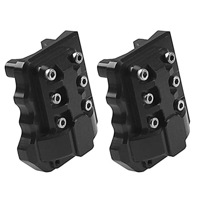 2Pcs ShareGoo Aluminum Alloy Front Rear Axle Differential Cover 15g Diff Cover Case Compatible with Traxxas TRX-4 1/10 RC Crawler Car (Black) - color: Black