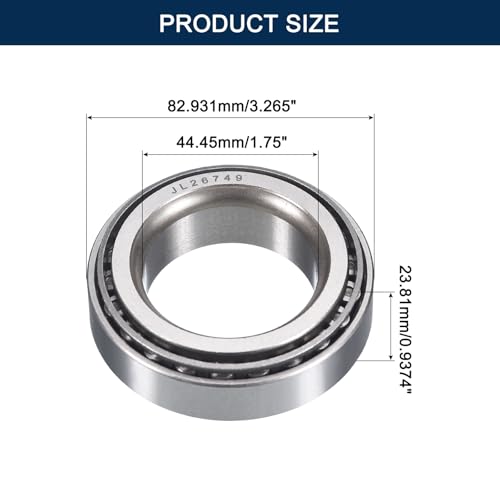 JL26749/10 Tapered Roller Bearing Cone and Cup Set | 1.75" Bore 3.265" OD 0.9374" Cup Width, Chrome Steel Taper Bearings Set, ABEC-3 - size: JL26749/JL26710