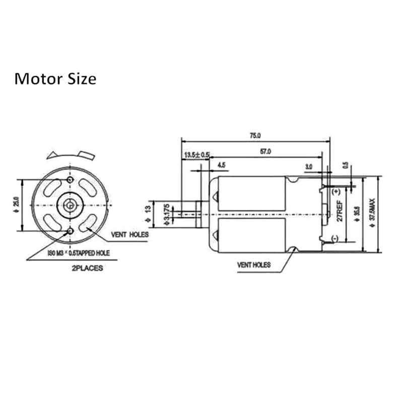 RS550 12V 19500 RPM DC Motor with Two-Speed 12 Teeth and High Torque Gear Box for Electric Drill/Screwdriver