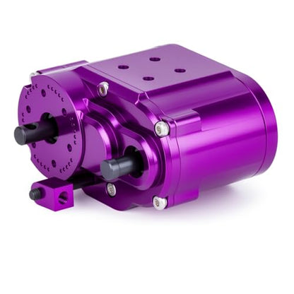 Dual Speed Transfer Case Gearbox Transmission Box for Axial SCX10 RC4WD D90 1/10 RC Crawler Car Upgrade Parts (Purple) - color: Purple
