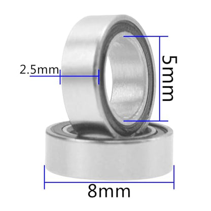 15Pcs ShareGoo RC Rubber Sealed Ball Bearings Kit 5x8x2.5mm 5x11x4mm Compatible with Tamiya Grasshopper Lunchbox Hornet 1/10 RC Car Upgrade Parts