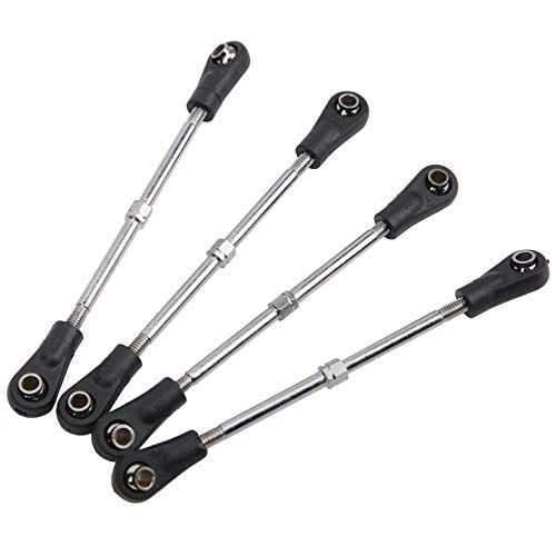 RC Car Steering Rod, Adjustable Metal Linkage for 1/10 Scale Truck Racing, Durable Upgrade Parts with M3 Screws for Hobbyists