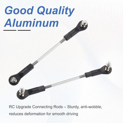 MECCANIXITY 4Pcs Adjustable Turnbuckles Camber Link, 79-89mm Turnbuckle Rod Steering Servo Linkage with M3 Ball Head Rod Ends for RC Car Replace Parts - size: 79-89mm